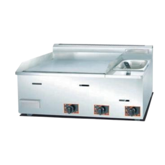 GH-740 gas frying pan with deep fryer