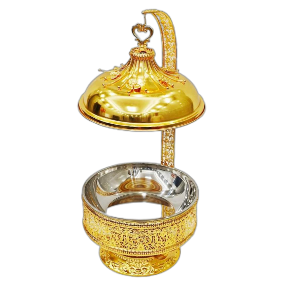 019 Stainless steel luxury lace alcohol stove